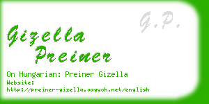 gizella preiner business card